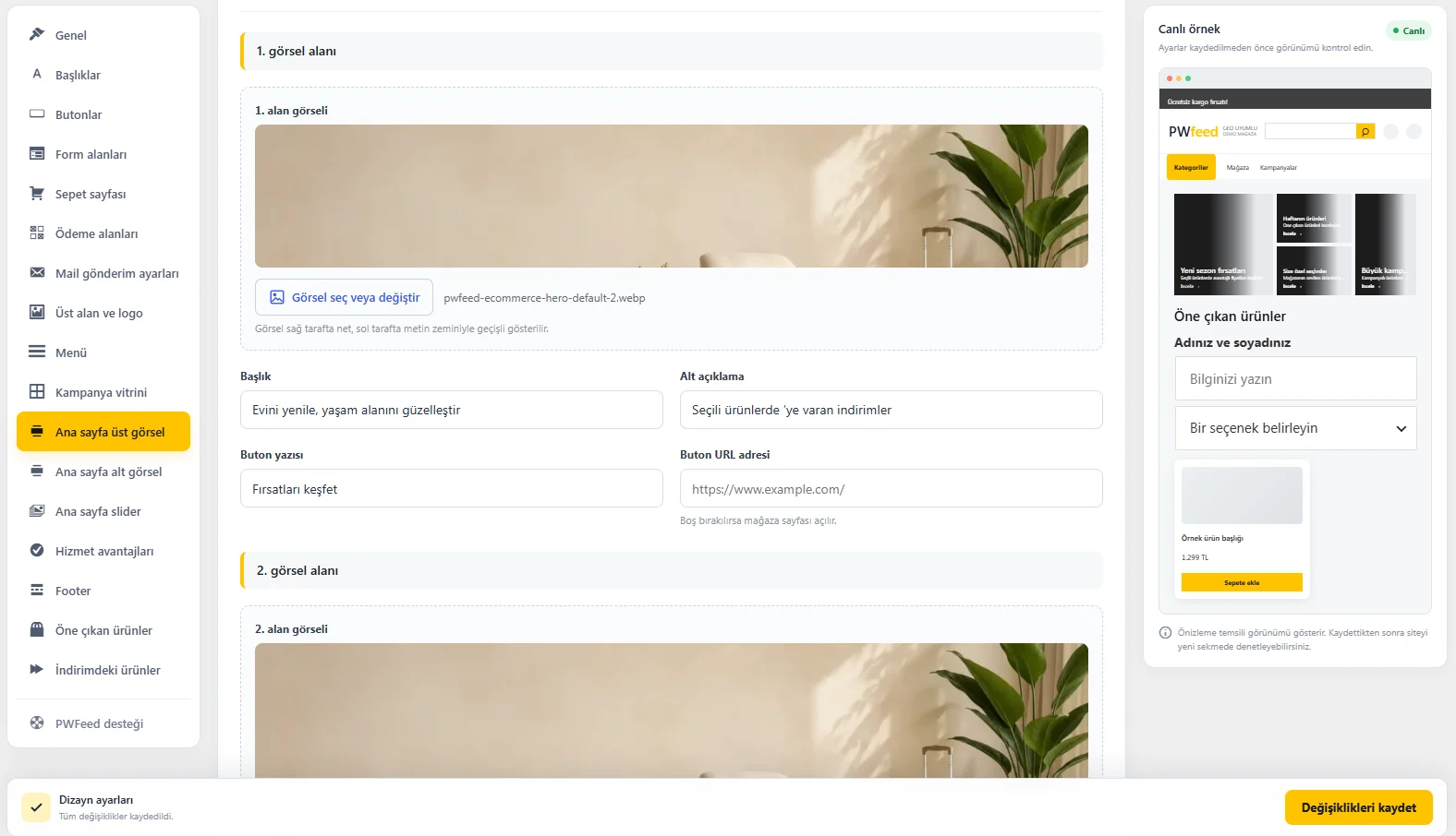 PW Store düzenleme